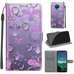 For Nokia 1.4 Voltage Colored Drawing Magnetic Clasp Horizontal Flip PU Leather Case with Holder & Card Slots(C16 Water Drop Six Petal Flower)