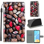 For OPPO A15 / A15s Voltage Coloured Drawing Magnetic Clasp Horizontal Flip PU Leather Case with Holder & Card Slots(C06 Red Lip Chocolate)