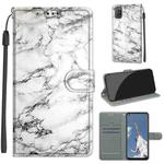 For OPPO A52 / A92 / A72 Voltage Coloured Drawing Magnetic Clasp Horizontal Flip PU Leather Case with Holder & Card Slots(C01 White Marble)