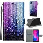 For ZTE A3 2020 Voltage Coloured Drawing Magnetic Clasp Horizontal Flip PU Leather Case with Holder & Card Slots(C05 Purple Blue Water Drops)