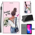 For ZTE A3 2020 Voltage Coloured Drawing Magnetic Clasp Horizontal Flip PU Leather Case with Holder & Card Slots(C09 Hug Flower)
