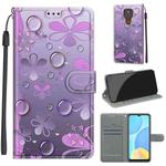 For Motorola Moto E7 Plus/G9 Play/G9 Voltage Coloured Drawing Magnetic Clasp Horizontal Flip PU Leather Case with Holder & Card Slots(C16 Water Drop Six Petal Flower)