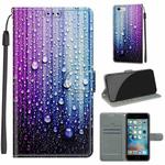Voltage Colored Drawing Magnetic Clasp Horizontal Flip PU Leather Case with Holder & Card Slots For iPhone 6s / 6(C05 Purple Blue Water Drops)