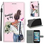 Voltage Colored Drawing Magnetic Clasp Horizontal Flip PU Leather Case with Holder & Card Slots For iPhone 6s / 6(C09 Hug Flower)