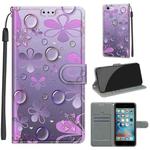 Voltage Colored Drawing Magnetic Clasp Horizontal Flip PU Leather Case with Holder & Card Slots For iPhone 6s / 6(C16 Water Drop Six Petal Flower)