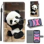 For iPhone 11 Voltage Colored Drawing Magnetic Clasp Horizontal Flip PU Leather Case with Holder & Card Slots (C18 Wood Board Panda)