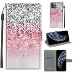 For iPhone 11 Pro Voltage Colored Drawing Magnetic Clasp Horizontal Flip PU Leather Case with Holder & Card Slots (C13 Silver Pink Glitter)