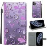 For iPhone 11 Pro Voltage Colored Drawing Magnetic Clasp Horizontal Flip PU Leather Case with Holder & Card Slots (C16 Water Drop Six Petal Flower)