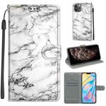 For iPhone 11 Pro Max Voltage Colored Drawing Magnetic Clasp Horizontal Flip PU Leather Case with Holder & Card Slots (C01 White Marble)