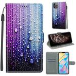 For iPhone 11 Pro Max Voltage Colored Drawing Magnetic Clasp Horizontal Flip PU Leather Case with Holder & Card Slots (C05 Purple Blue Water Drops)