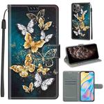 For iPhone 11 Pro Max Voltage Colored Drawing Magnetic Clasp Horizontal Flip PU Leather Case with Holder & Card Slots (C20 Gold Silver Flying Butterflies)