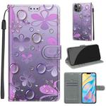 For iPhone 12 Pro Max Voltage Colored Drawing Magnetic Clasp Horizontal Flip PU Leather Case with Holder & Card Slots(C16 Water Drop Six Petal Flower)