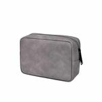 DY05 Portable Digital Accessory Sheepskin Leather Bag(Deep Space Gray)