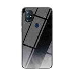 For OnePlus N10 5G Starry Sky Painted Tempered Glass TPU Shockproof Protective Case(Star Crescent Moon)