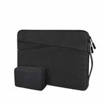 ND01DS Polyester Notebook Laptop Liner Bag with Small Bag, Size:13.3 inch(Black)
