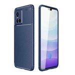 For vivo S10 Carbon Fiber Texture Shockproof TPU Case(Blue)