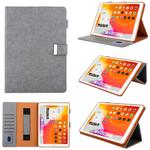 For iPad Pro 10.5 inch / iPad 10.2 Business Style Horizontal Flip Leather Case with Holder & Card Slot & Photo Frame & Wallet & Hand Strap & Sleep / Wake-up Function(Grey)