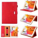 For iPad Pro 10.5 inch / iPad 10.2 Business Style Horizontal Flip Leather Case with Holder & Card Slot & Photo Frame & Wallet & Hand Strap & Sleep / Wake-up Function(Red)