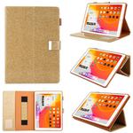 For iPad Pro 10.5 inch / iPad 10.2 Business Style Horizontal Flip Leather Case with Holder & Card Slot & Photo Frame & Wallet & Hand Strap & Sleep / Wake-up Function(Gold)