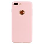 For iPhone 8 Plus / 7 Plus Candy Color TPU Case(Pink)