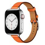Small Waist Leather Watch Band For Apple Watch Series 8&7 41mm / SE 2&6&SE&5&4 40mm / 3&2&1 38mm(Orange)