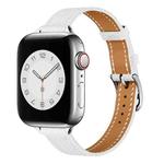 Small Waist Leather Watch Band For Apple Watch Series 8&7 41mm / SE 2&6&SE&5&4 40mm / 3&2&1 38mm(White)
