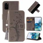 For Samsung Galaxy Note20 Embossed Lucky Tree Horizontal Flip Leather Case with Holder & Card Slot & Wallet & Lanyard(Grey)