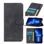 For iPhone 13 Pro KHAZNEH Retro Texture PU + TPU Horizontal Flip Leather Case with Holder & Card Slots & Wallet (Black)
