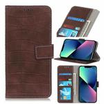 For iPhone 13 mini Crocodile Texture Horizontal Flip Leather Case with Holder & Card Slots & Wallet (Brown)