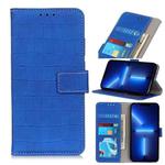 For iPhone 13 Pro Crocodile Texture Horizontal Flip Leather Case with Holder & Card Slots & Wallet (Blue)