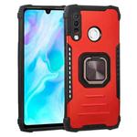 For Huawei P30 Lite / nova 4e Fierce Warrior Series Armor All-inclusive Shockproof Aluminum Alloy + TPU Protective Case with Ring Holder(Red)