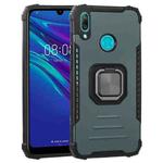 For Huawei Y7 (2019) / Y7 Prime 2019 Fierce Warrior Series Armor All-inclusive Shockproof Aluminum Alloy + TPU Protective Case with Ring Holder(Green)