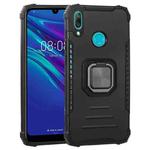 For Huawei Y7 (2019) / Y7 Prime 2019 Fierce Warrior Series Armor All-inclusive Shockproof Aluminum Alloy + TPU Protective Case with Ring Holder(Black)