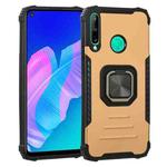 For Huawei Y7p / P40 Lite E Fierce Warrior Series Armor All-inclusive Shockproof Aluminum Alloy + TPU Protective Case with Ring Holder(Gold)