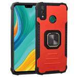 For Huawei Y8s Fierce Warrior Series Armor All-inclusive Shockproof Aluminum Alloy + TPU Protective Case with Ring Holder(Red)