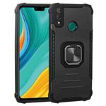 For Huawei Y8s Fierce Warrior Series Armor All-inclusive Shockproof Aluminum Alloy + TPU Protective Case with Ring Holder(Black)