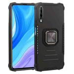 For Huawei Y9s Fierce Warrior Series Armor All-inclusive Shockproof Aluminum Alloy + TPU Protective Case with Ring Holder(Black)