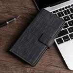 For iPhone 12 / 12 Pro Skin Feel Crocodile Texture Magnetic Clasp Horizontal Flip PU Leather Case with Holder & Card Slots & Wallet(Black)