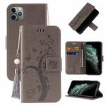 For iPhone 11 Pro Max Embossed Lucky Tree Horizontal Flip Leather Case with Holder & Card Slot & Wallet & Lanyard (Grey)