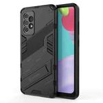 For Samsung Galaxy A52 5G Punk Armor 2 in 1 PC + TPU Shockproof Case with Invisible Holder(Black)