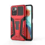For Xiaomi Redmi Note 10 Pro 5G War Chariot Series Armor All-inclusive Shockproof PC + TPU Protective Case with Invisible Holder(Red)
