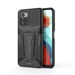 For Xiaomi Redmi Note 10 Pro 5G War Chariot Series Armor All-inclusive Shockproof PC + TPU Protective Case with Invisible Holder(Black)