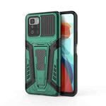 For Xiaomi Redmi Note 10 Pro 5G War Chariot Series Armor All-inclusive Shockproof PC + TPU Protective Case with Invisible Holder(Green)