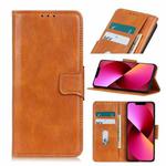 For iPhone 13 Mirren Crazy Horse Texture Horizontal Flip Leather Case with Holder & Card Slots & Wallet(Brown)