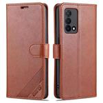 For OPPO K9 AZNS Sheepskin Texture Horizontal Flip Leather Case with Holder & Card Slots & Wallet(Brown)