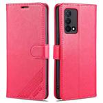 For OPPO K9 AZNS Sheepskin Texture Horizontal Flip Leather Case with Holder & Card Slots & Wallet(Red)