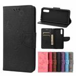 For Sony Xperia 10 III Vintage Embossed Floral Butterfly Pattern Horizontal Flip Leather Case with Card Slot & Holder & Wallet & Lanyard(Black)