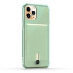 For iPhone 11 Pro Max Shockproof TPU Protective Case with Card Slot(Green)