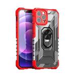 PC + TPU Shockproof Protective Case with Metal Ring Holder For iPhone 12 Mini(Red)