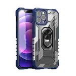 PC + TPU Shockproof Protective Case with Metal Ring Holder For iPhone 12 Mini(Blue)